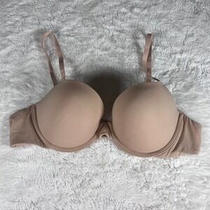 SKIMS Ultimate Bra Nude Tan Underwire Padded Smooth T-Shirt Bra 38A RN158973